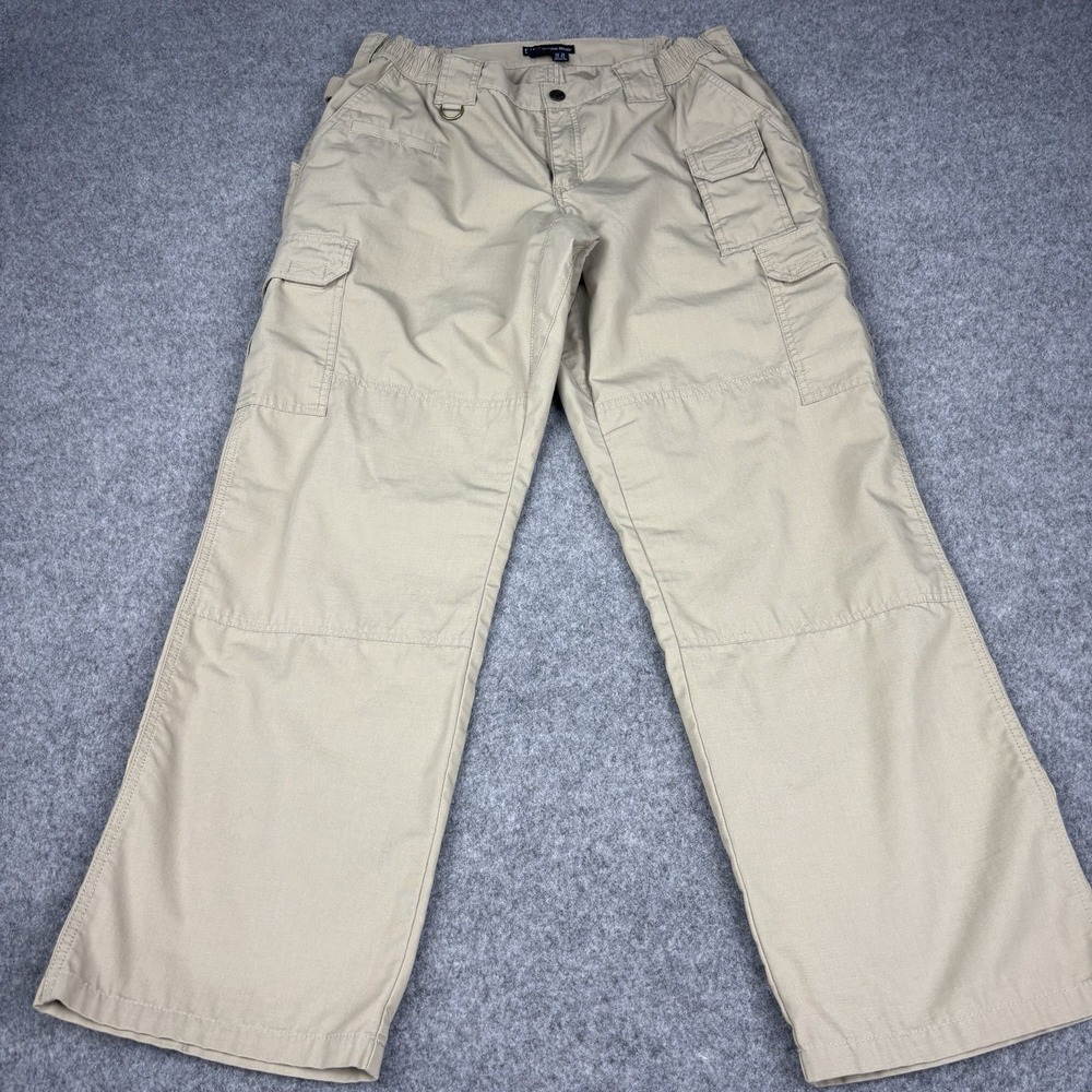 5.11 Tactical Series Pants Womens Size 14 Regular Beige Cargo Hiking Outdoor Zip